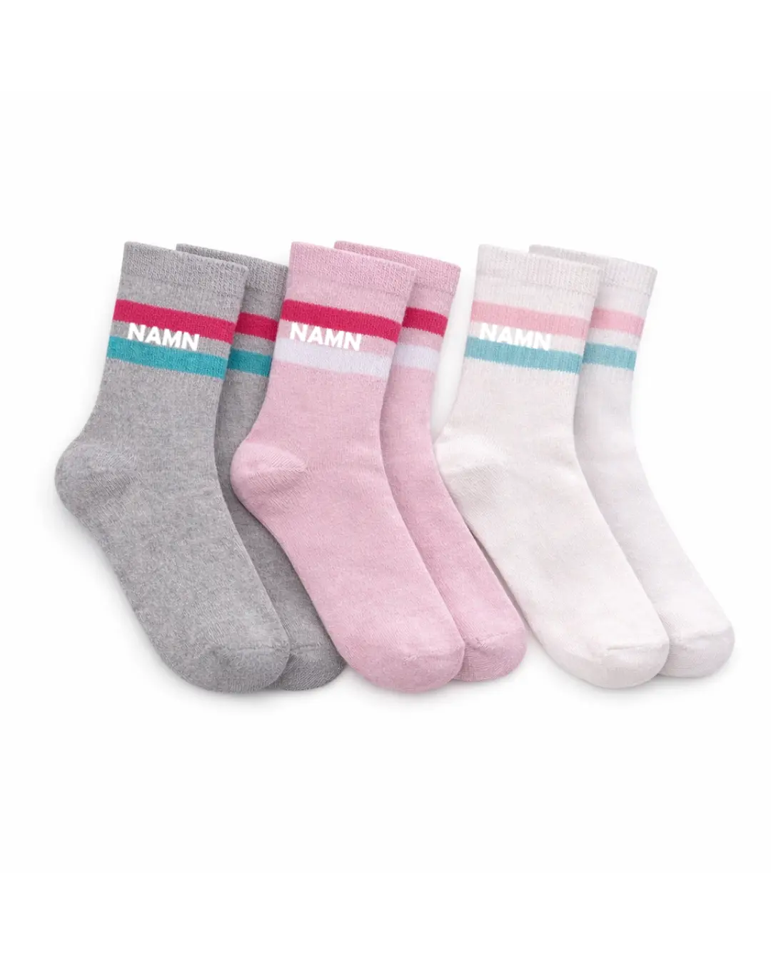 Sportsockor ljusmix med namn sportstrumpa med namn